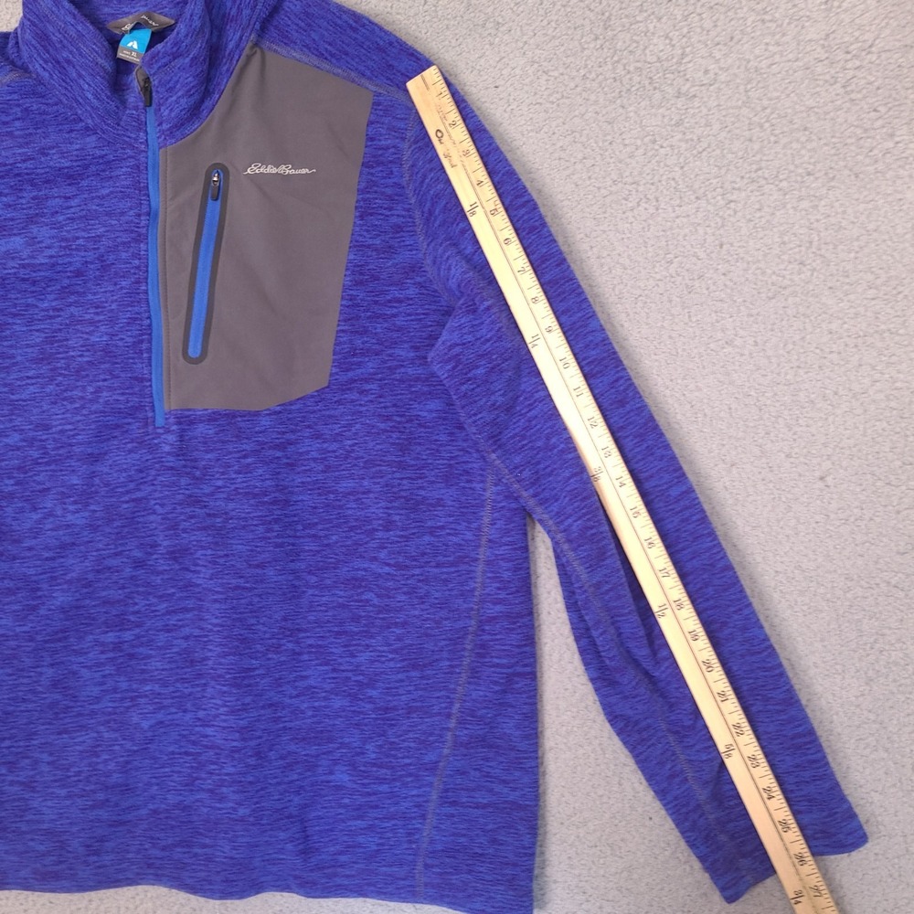 Eddie Bauer Sweater Jacket Mens XL Blue First Ascent Fleece‎ 1/4 Zip Pullover - Picture 9 of 13